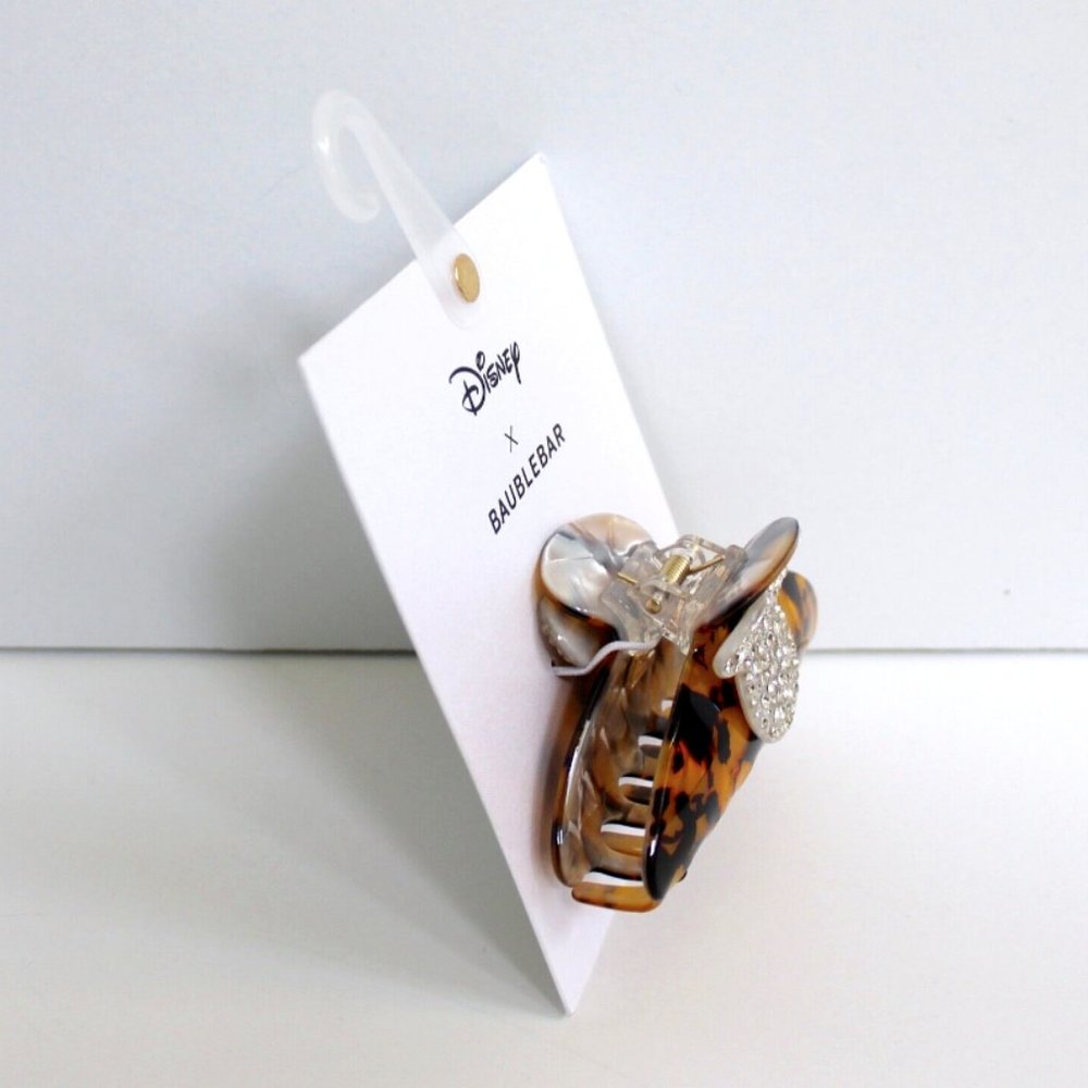 Disney x Baublebar Mickey Mouse Rhinestone Bling Tortoise Acrylic Hair Claw Clip - Picture 3 of 3